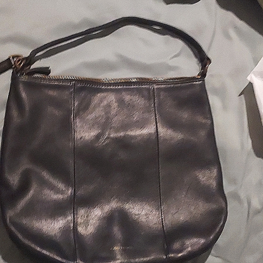 Lucky Brand Black Leather Hobo Purse